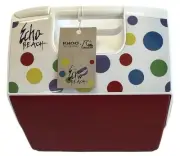 Igloo Quiksilver Echo Beach Cooler 7 Quart Playmate Pal Red With Polka Dots New