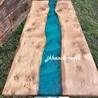 Edge Epoxy Resin Table Premium Quality Walnut Wood Large Din Table Made To Order