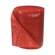 UOFFICE Small Bubble Red Wrap - 60' x 12" Wide perforated every 12"