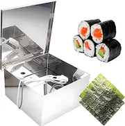 25W Seaweed Container, Stainless Steel Seaweed Oven with Glowing 3-Light Bulb and Independent Partition, Adjustable Temperature and 360° Even Drying Heat, Crispy Texture, for Nori, Sushi
