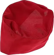 [BESPORTBLE] Men's Women's Chef Hat Japanese Cap Comfortable Work Hat Breathable Polyester Kitchen Uniform Accessory Red