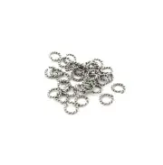 30 Stainless Steel Jump Rings Open - 8mm OD - Gorgeous Braided Design - J177