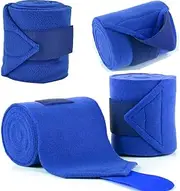 Brushing Boots for Horse Set of 4,Non-Slip Neoprene Horse Boots Leg Wraps for Horses, Protection Boots Treats for Sprains Bites-Universal Size (Blue)