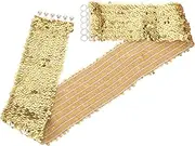 [COMPUKAS] Elastic Sequin Dress Belt for Women Stylish Decorative Waist Belt Stretchy Design for Parties Weddings and Special Occasions Comfortable Unique Fashion Accessory