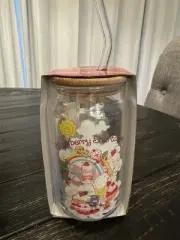 Strawberry Shortcake Glass Tumbler With Lid And Straw