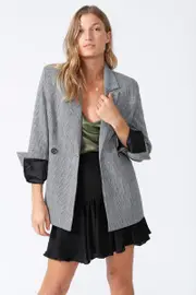 Emilia Double Breasted Check Blazer