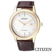 在飛比找momo購物網優惠-【CITIZEN 星辰】熟男風尚光動能石英腕錶(AW1233