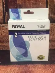 ROYAL 2 Black CORRECTABLE Typewriter Ribbons for Scriptor & Scriptor 2