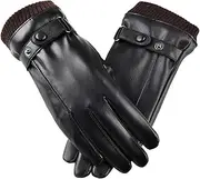 [Outanaya] Warm Winter Gloves for Women Touchscreen Ski Gloves Windproof Waterproof Women's PU Leather Sports Gloves