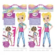 2x Crayola Kids/Childrens Art/Craft Creations Fashion/Styling Sketch Set 3y+