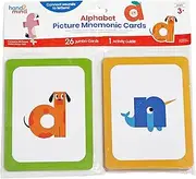 hand2mind Alphabet Picture Mnemonic Cards, ABC Flashcards for Kids, Classroom Alphabet Cards, Early Learning Flash Cards, Letter Recognition, Montessori Alphabet Cards, Toddler Learning Activities