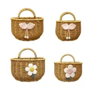 Woven Basket Onion Garlic Vegetable Wall Basket Farmhouse Indoor Rustic Storage