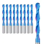 CNC Router Bits 1/8 inch Shank Ball Nose End Mill with Nano Blue Coating Spiral