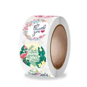 Flowers Round Handmade Stickers Thank You for business sticker Paper Labels Wedding decor Envelope Seals Stickers Stationery