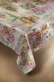 Finestre (Windows) Square Tablecloth 170cm - 100% Linen by Telene (Italy)