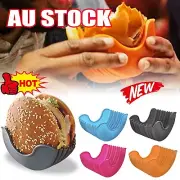 Adjustable Burger Holder Silicone Reusable Hamburger Holder Box Easy To Clean AU