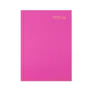 2025-2026 Financial Year Diary Collins Essential A4 Day to Page Pink ESSA41M.50