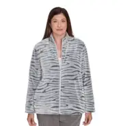 Alfred Dunner Copenhagen Sculpted Cozy Animal Jacket 79430VQ Size Medium M