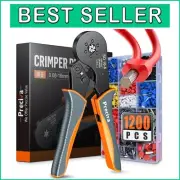 Professional Hexagonal Ferrule Crimping Pliers Kit - 28-5 AWG with Connectors