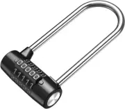 5 Digit Combination Padlock, 4.65 Inch Long Shackle Resettable Padlock, Lengthen