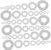 VALICLUD 360pcs Metal Gaskets Flat Washer for Screw Hardware Washer Kit Silver Stainless Steel