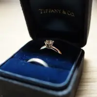 在飛比找蝦皮購物優惠-己售出 Tiffany 0.5 克拉 精典六爪鑽戒 白金戒環