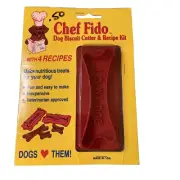 Chef Fido Dog Biscuit Cutter 4 Recipes Bake Easy Nutritious Pet Treats NIB