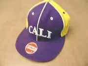 NEW VINTAGE AND1 CALI PURPLE YELLOW BASKETBALL FITTED HAT SIZE 7 3/8