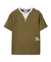 Burberry Kids EKD Embroidered Crewneck T-Shirt 8Y,14Y,12Y,10Y Deep khaki green hemp ash