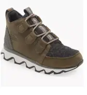 SOREL N6686 Womens Quarry Leather Kinetic Caribou Waterproof Boots Size 6