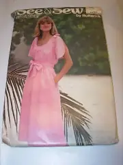 WOMENS UNCUT BUTTERICK 5794 SEWING PATTERN COMFORT BELTED DRESS SIZE 16 18