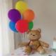 派對島泰迪熊鋁箔氣球+彩虹氣球架