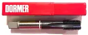Dormer 1"-8 Machine Tap HSS-E-PM White Ring TiAlN Coating H6 Bottoming 4 Flute