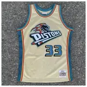 Pistons Jersey Authentic Grant Hill champagne Mitchell And Ness Size S and M