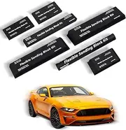 Elyaspedy 2024 Upgrade Sanding Block AF44L Kit 7 Piece,Flexible EVA Foam Wet or Dry Hand Sanding Blocks Kit for Sanding or Polishing in Auto body and Paint Shops,Light, Flexible, Hard,Black