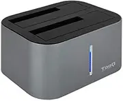 Monkey Ladder Clone Offline Dual SATA 2.5" & 3.5" Hard Drive Docking Station with Dual SATA Slot - USB 3.0/USB 3.1 Gen1 Compatible with USB 2.0 - Grey