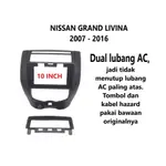 框架 10 英寸 NISSAN GRAND LIVINA 2007 2016 面板主機 ANDROID 2 孔 AC