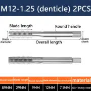 A pair M12-1.25 Hand tap set tap machine suitable for die steel aluminum