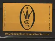 MATCHBOX LABELS BELGIUM- WCS (Wolverhampton Coop), export , 40- **mint