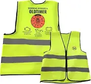 [ZoeWei] 50th Birthday Man Gifts for Men Birthday Vest Birthday Gift for Men Funny Gift Man Woman for Birthday Party, Fluorescent Green, Einheitsgröße