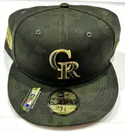 New Era 59FIFTY Colorado Rockies Armed Forces Day Hat/Cap Fitted Size 7 5/8
