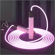 Jump Rope,Glowing Skipping Rope,Silicone Handles Fast Speed Rope LED Light Up Without Tangles,for Basic Jumping Training for Women Men Workouts,Fitness,Girls Women Men Working Out Exercise Weight Loss