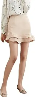 [ERTYUIO] Shorts Ruffled Skirt Half-Length Skirt Female Short Sexy Short Skirt Multi-Level High Waist Bag Hip Skirt