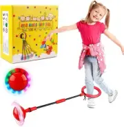Ankle Skip Ball for Kids - Foldable Flash Wheel Skip Ball, Outside Game