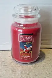 ☆☆CHRISTMAS EVE☆☆LARGE YANKEE CANDLE JAR☆☆ CHRISTMAS WHITE LABEL RARE