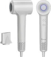 [Kovizen] Hair Dryer, 200M Negative Ionic Blow Dryer,110, 000 RPM High Speed Brushless Motor Hairdryer for Fast Drying, Low Noise, Hairdryer with Magnetic Nozzle (White)
