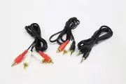 (3/pcs) 3.5mm to 3.5mm Audio Stereo Plug,3.5mm Plug to 2 RCA, Audio RCA to RCA.