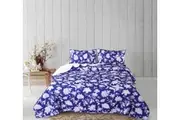 Ramesses Printed Reversible Ultrasonic Bamboo Blend Comforter Set Spring Blue