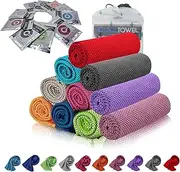 [10 Pack] Cooling Towel, Ice Sports Towel, Cool Towel for Instant Cooling,for Yoga, Travel, Golf, Gym,Camping, Fitness, Running, Workout & More Activities (35"x12")