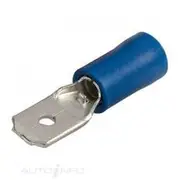 Narva Male Terminal - Blue, 100 Pack, 6.3mm, Blade